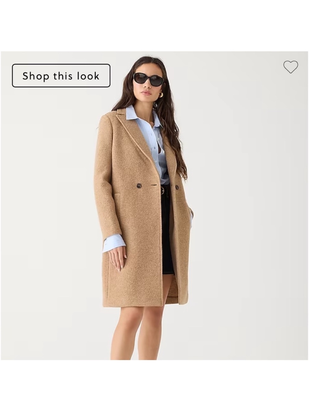 NWOT JCrew Daphne Wool Coat in Camel